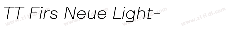 TT Firs Neue Light字体转换